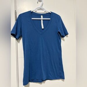 Lululemon Athletica Deep Blue V-Neck Tee